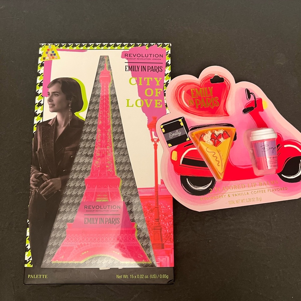 NIB Revolution Emily in Paris Palette & Lip Set